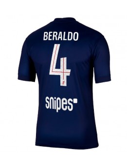 Billige Paris Saint-Germain Lucas Beraldo #4 Hjemmedrakt 2025-26 Kortermet